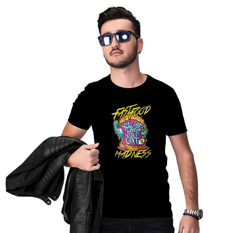 Fastfood Madness Men T-Shirt-Black