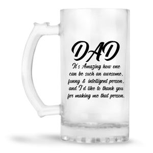 Dad Thank You Beer Mug
