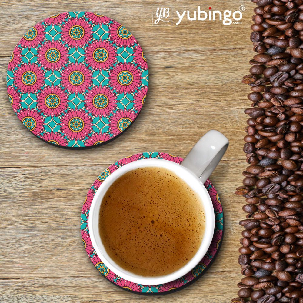 Flowers Pattern Coasters-Image4