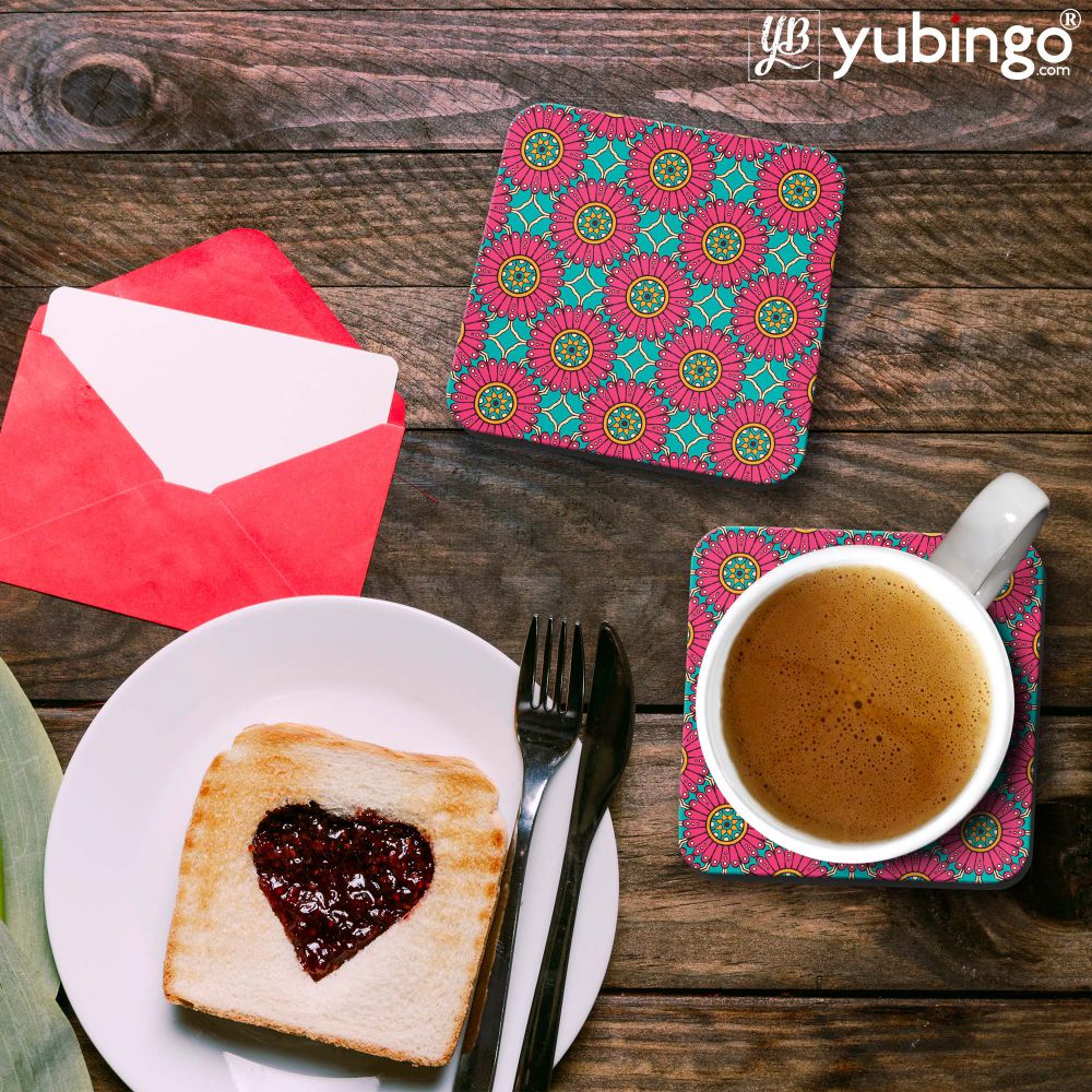Flowers Pattern Coasters