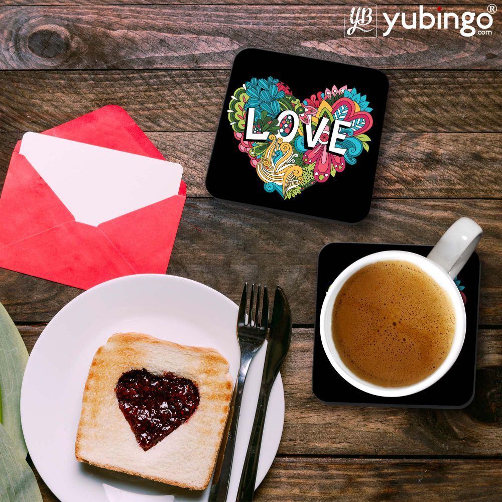 Flowery Love Coasters