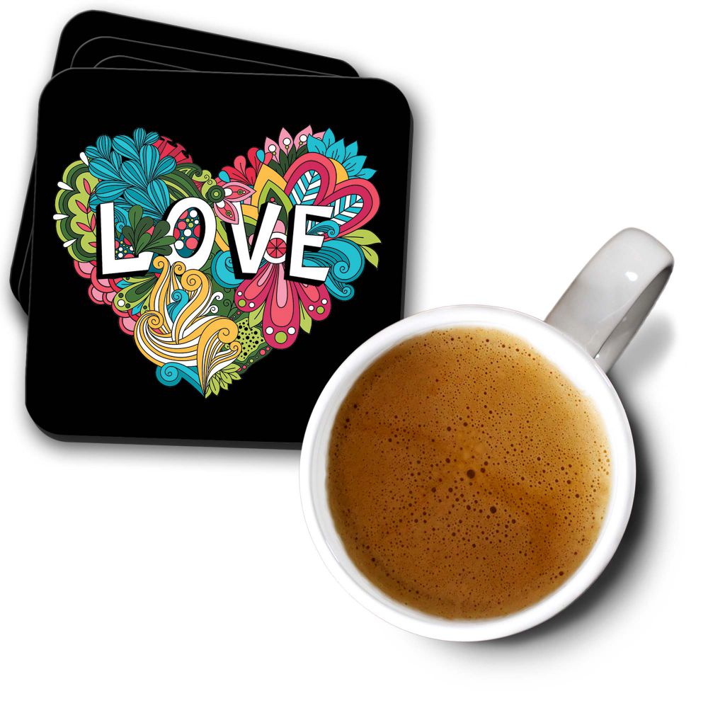 Flowery Love Coasters