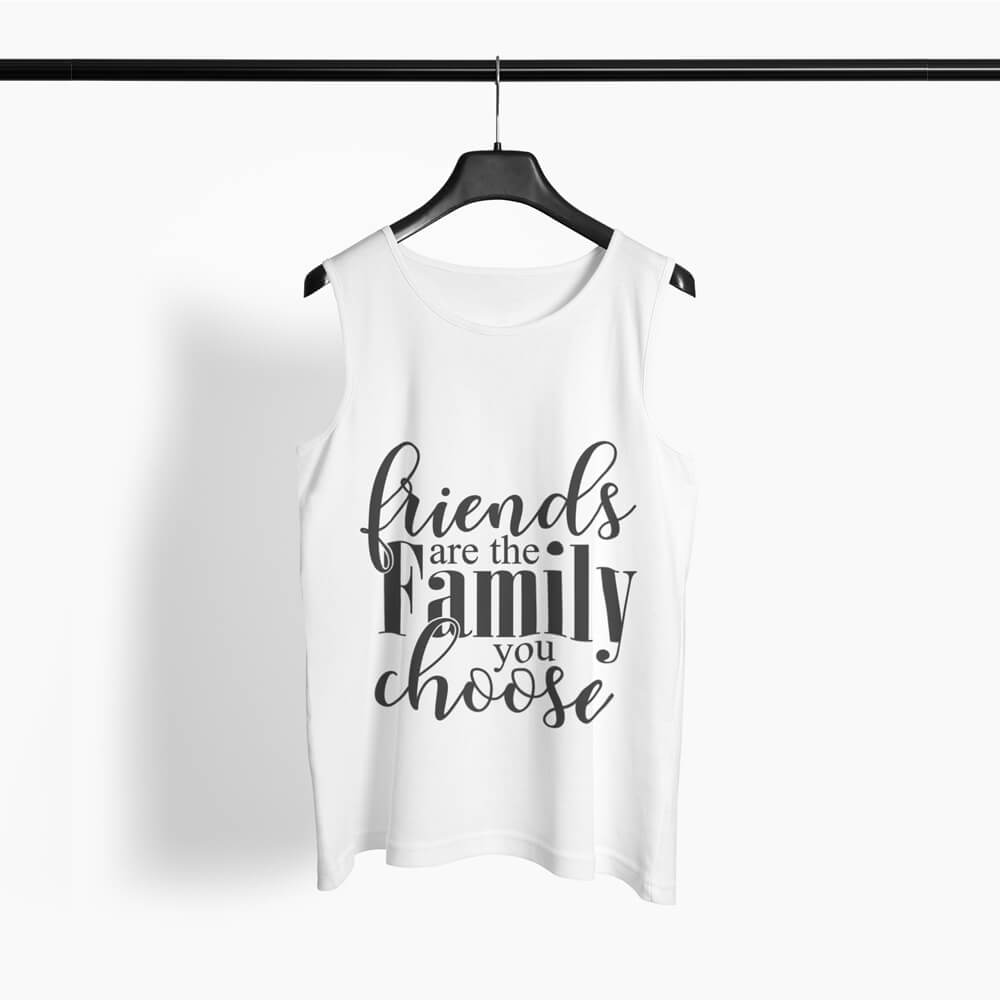 Friends Are Family Tank Tops-White