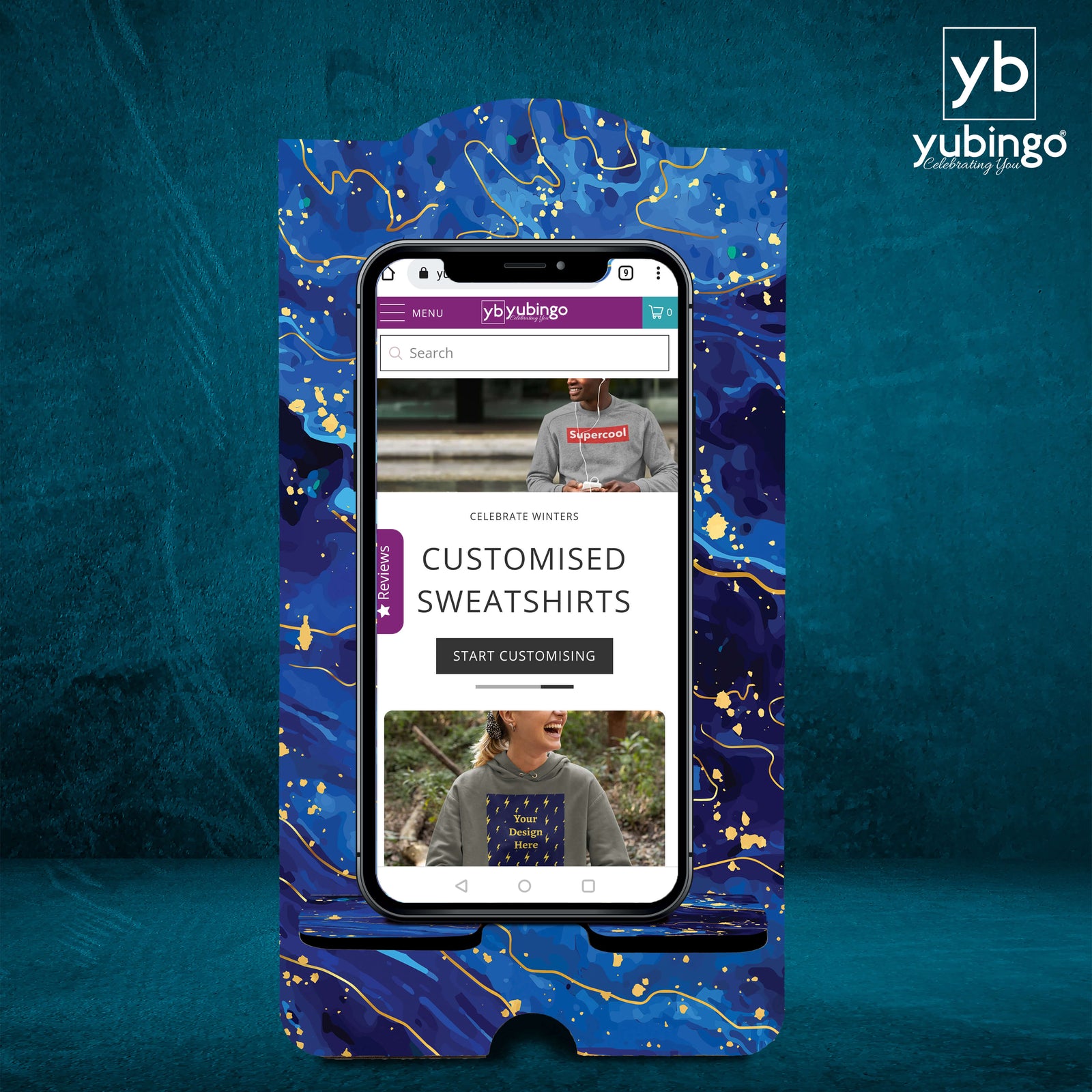 Galaxy Blue Mobile Stand-Image2