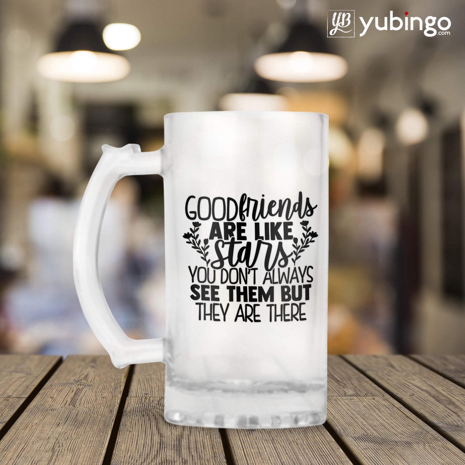 Good Friends Are Like Stars Beer Mug-Image3