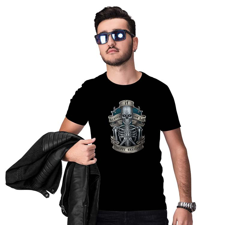 Heaven And Hell Men T-Shirt-Black