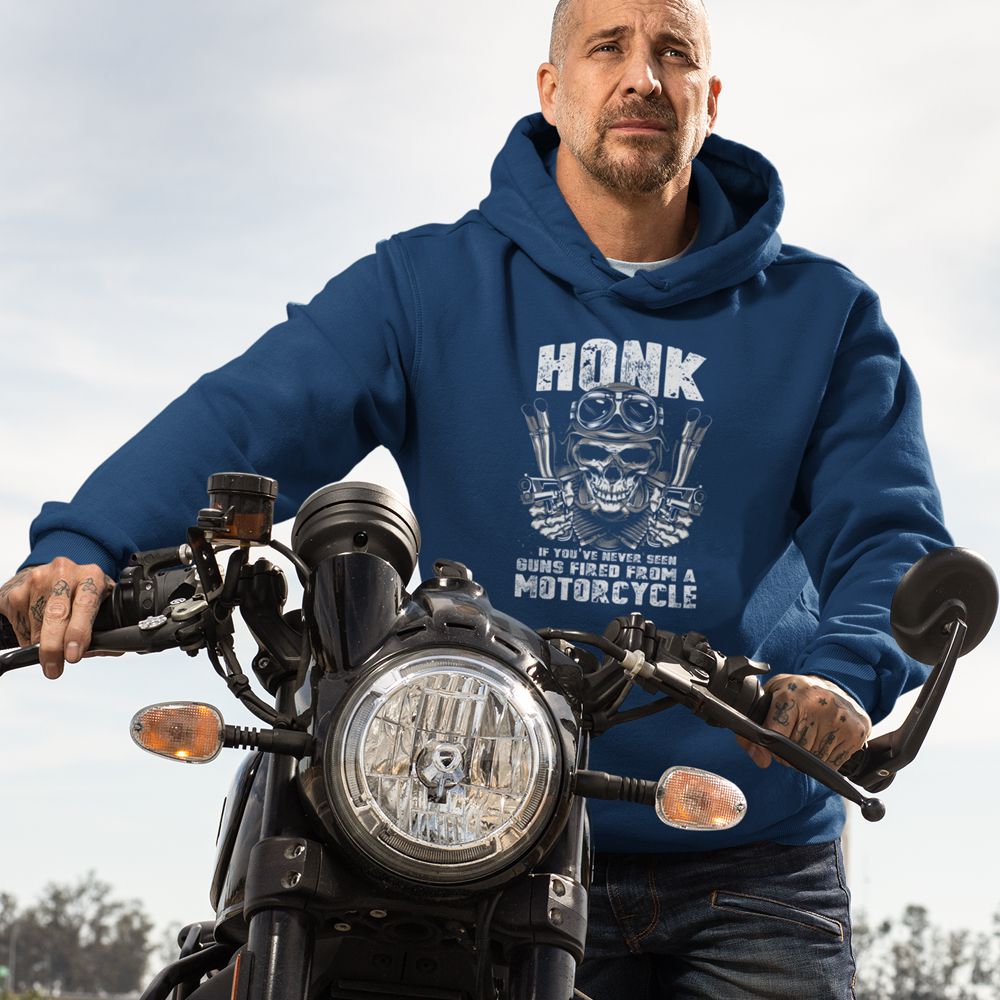 Honk At Own Risk Hoodie-Navy