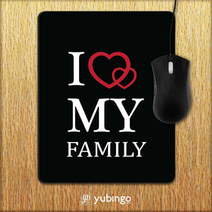 I Love My Family Mouse Pad-Image2