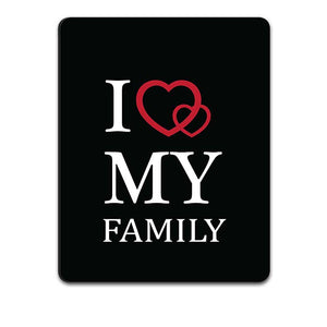 I Love My Family Mouse Pad