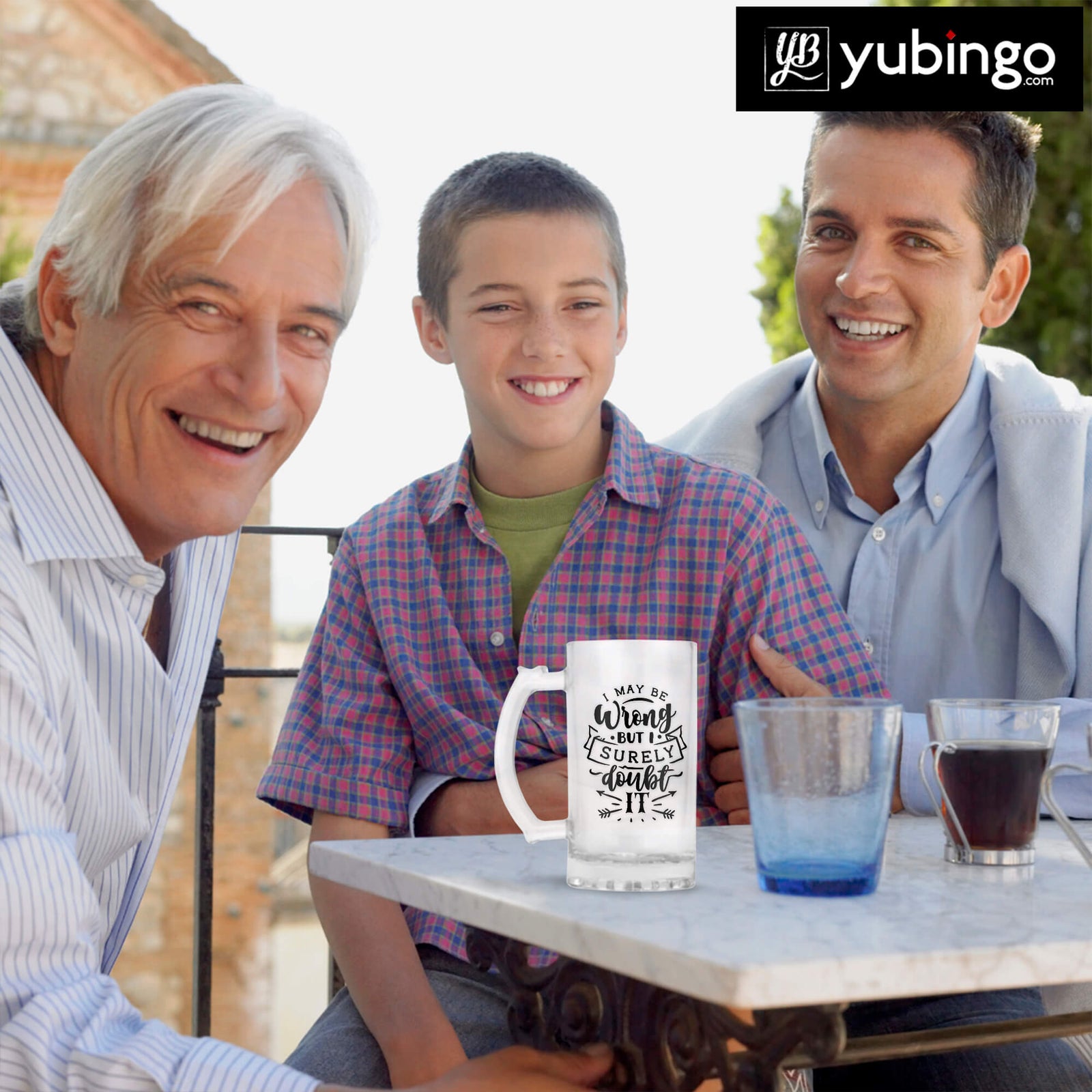 I May Be Wrong But I Surely Doubt It Beer Mug-Image4