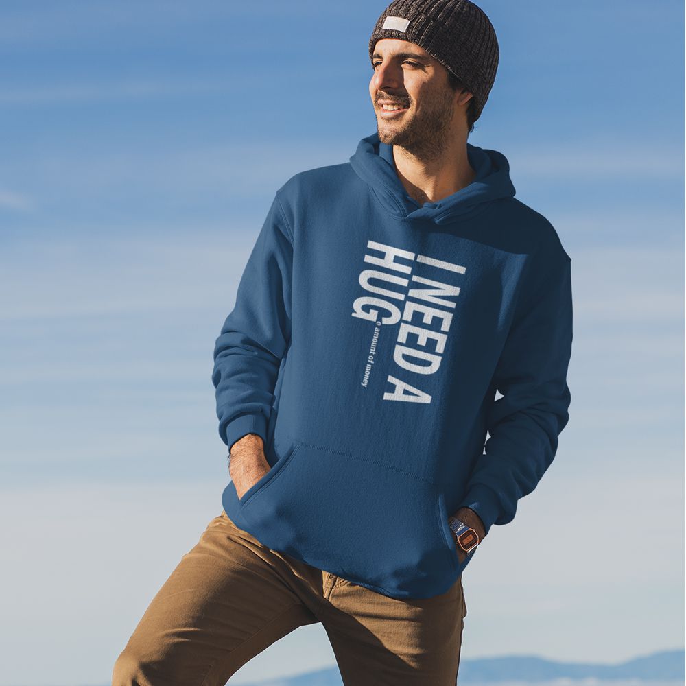 I Need A Hug Hoodie-Black