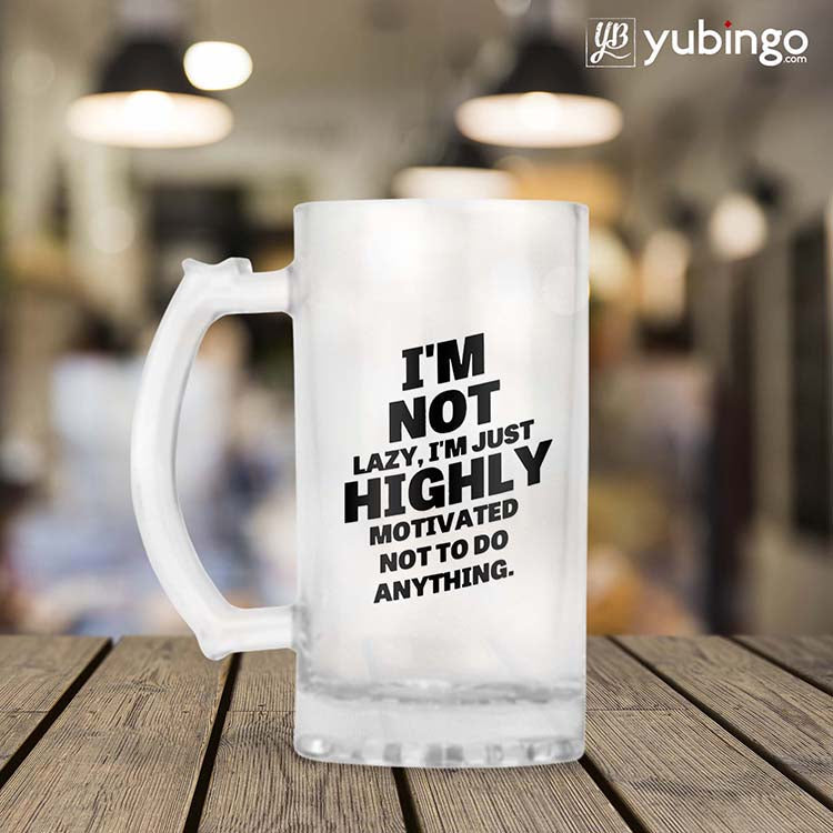 I'M Not Lazy Beer Mug-Image2
