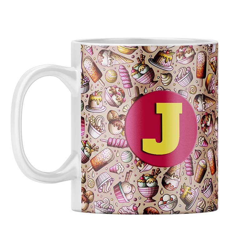 Print Ship - Buy Ice Cream Overload Customised Alphabet Customizable Coffee  Mugs in India Online - yubingo.com