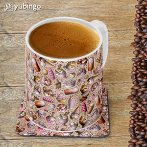 Ice Cream Overload Customised Alphabet Coffee Mug With Coaster-Image4