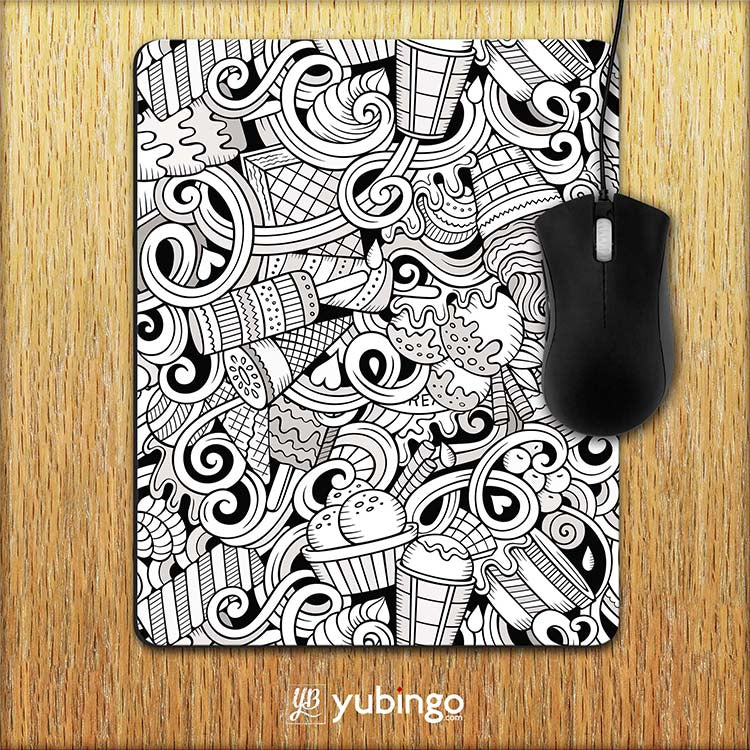 Ice Cream Sketch Mouse Pad-Image2