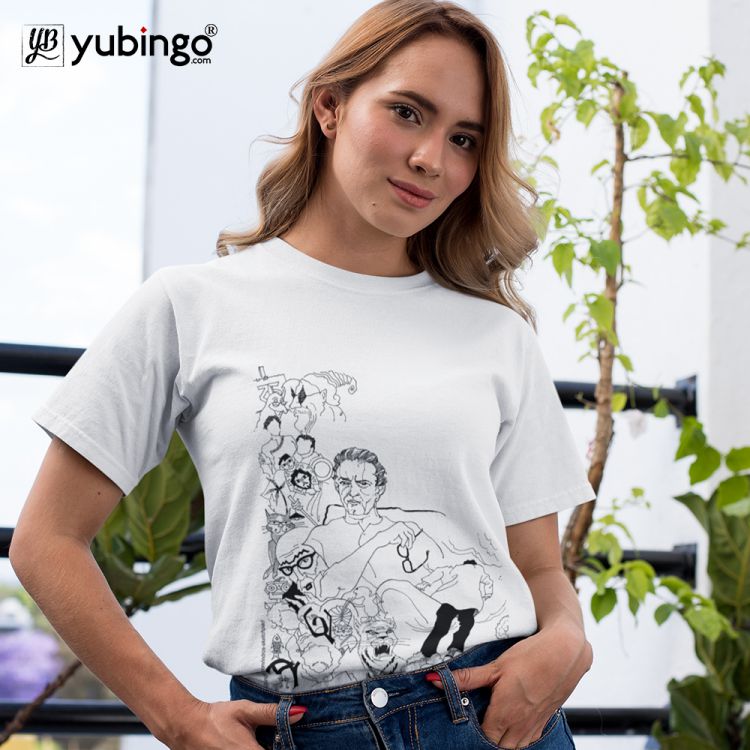 Indro's Art Satyajit Ray Women T-Shirt-White