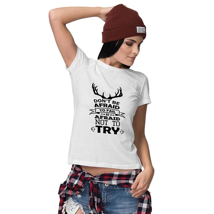 Keep Trying Women T-Shirt-White
