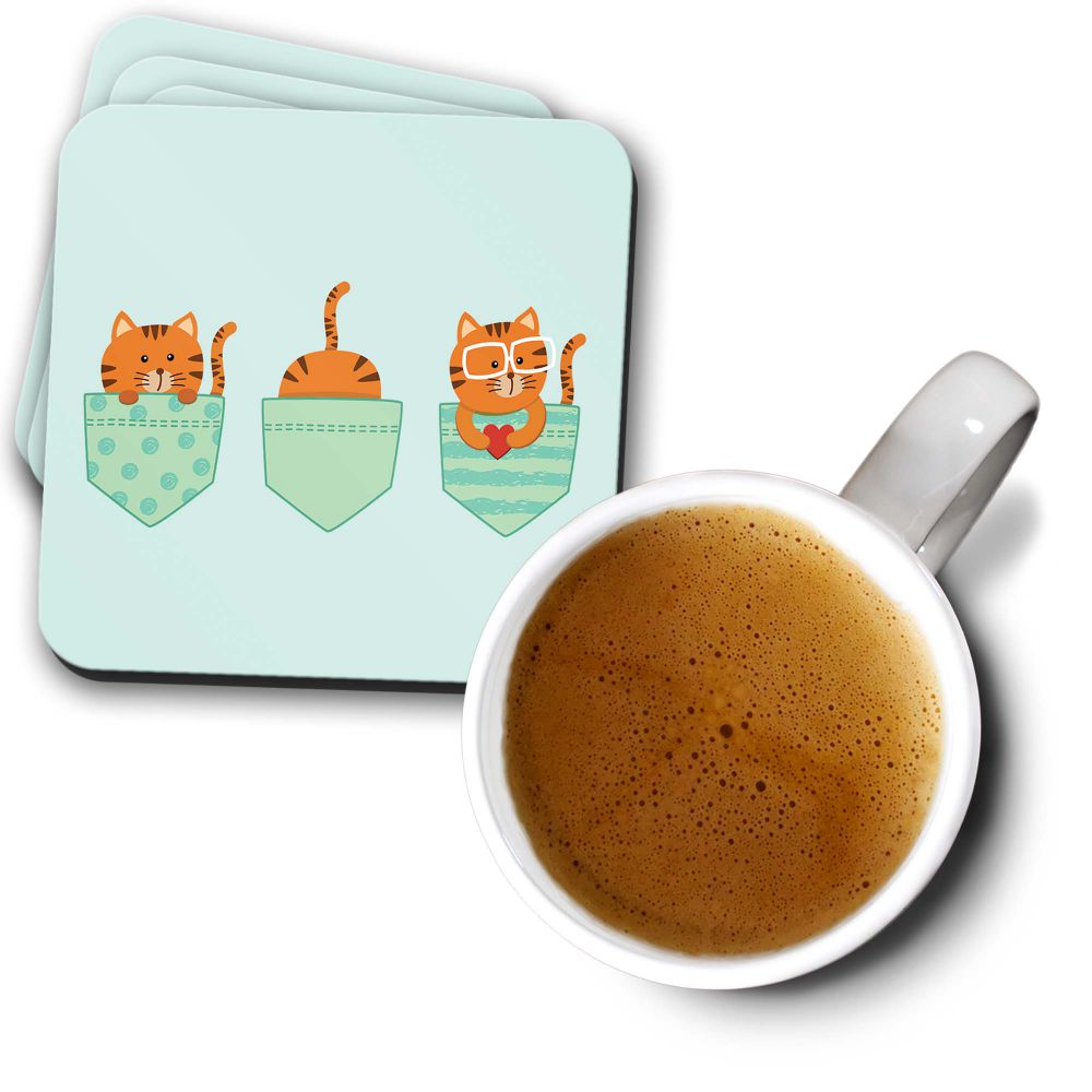 Kitty in Pocket Coasters