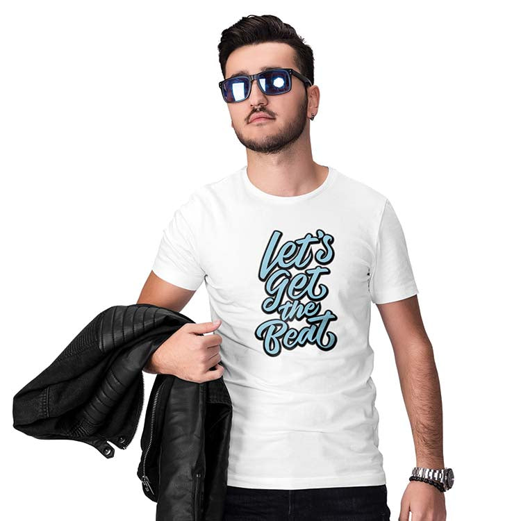 Let's Get The Beat Men T-Shirt-White