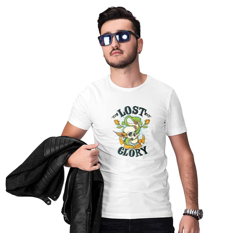 Lost Glory Men T-Shirt-White
