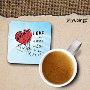 Love is all around Coffee Mug with Coaster and Keychain-Image3