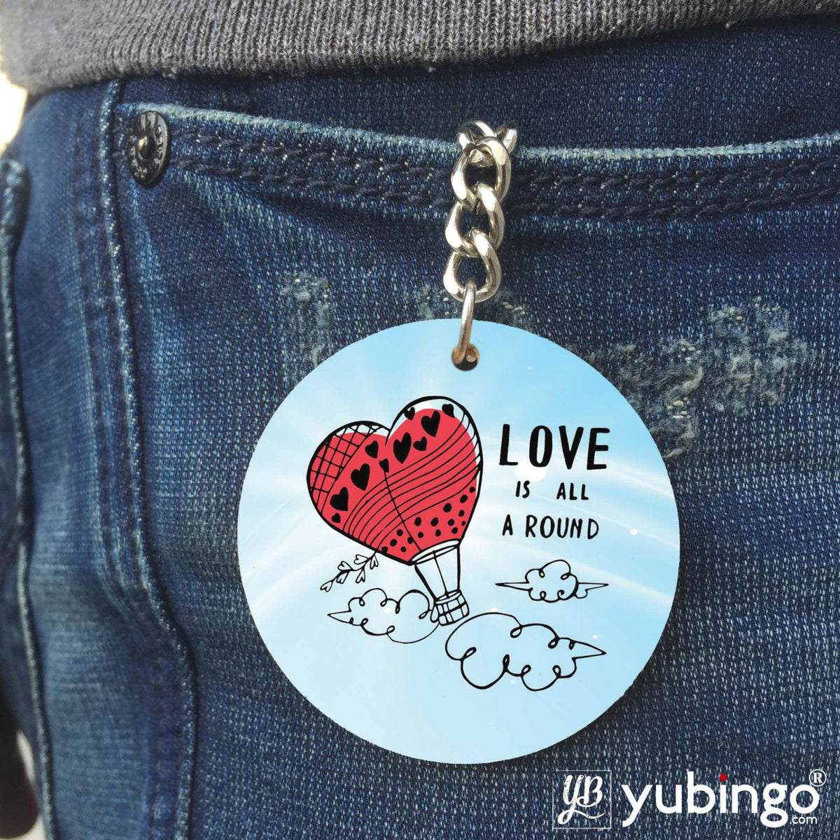 Love is all around Coffee Mug with Coaster and Keychain-Image4