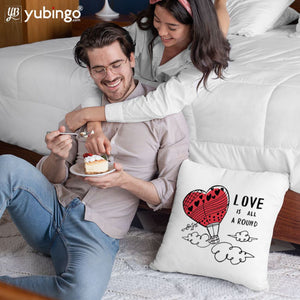 Love is all around Cushion, Coffee Mug with Coaster and Keychain-Image2