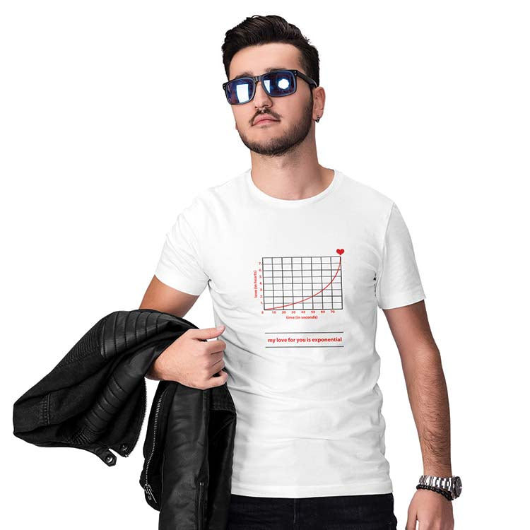 Love Is Exponential Men T-Shirt-White
