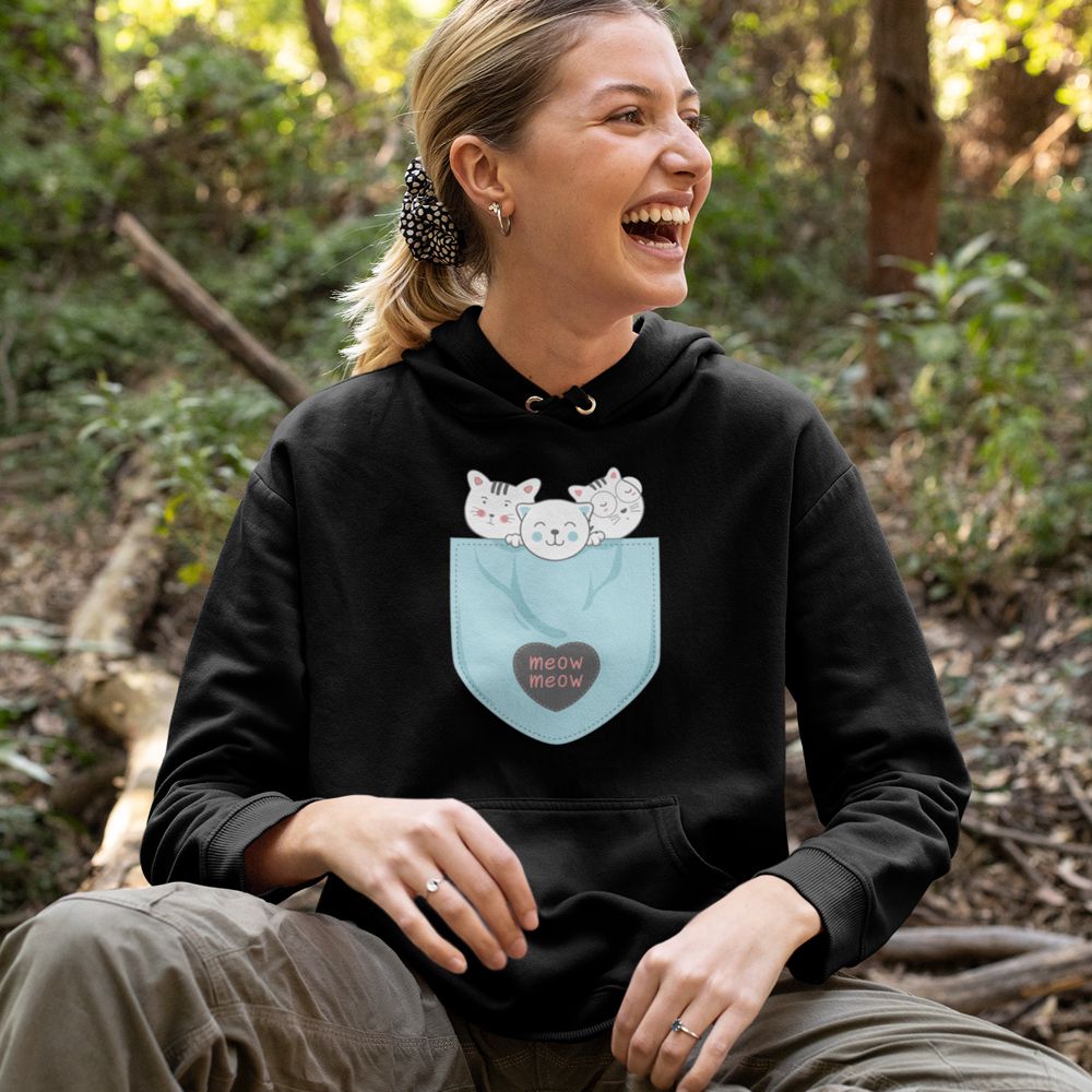 Meow Meow Hoodie-Black