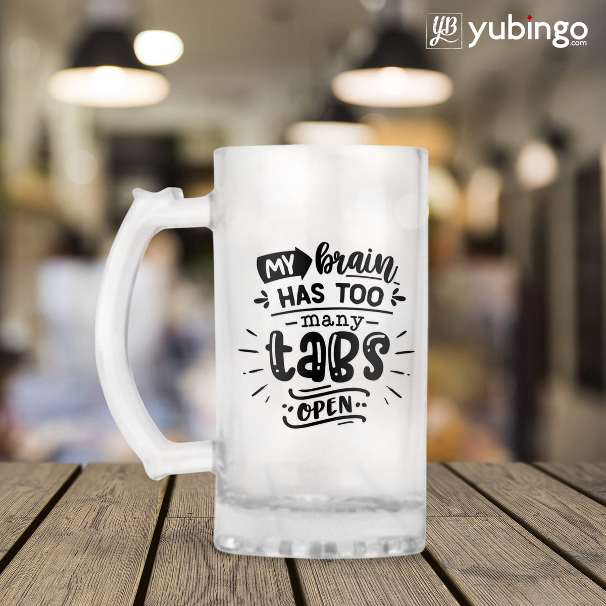 My Brain Has Too Many Tabs Open Beer Mug-Image3