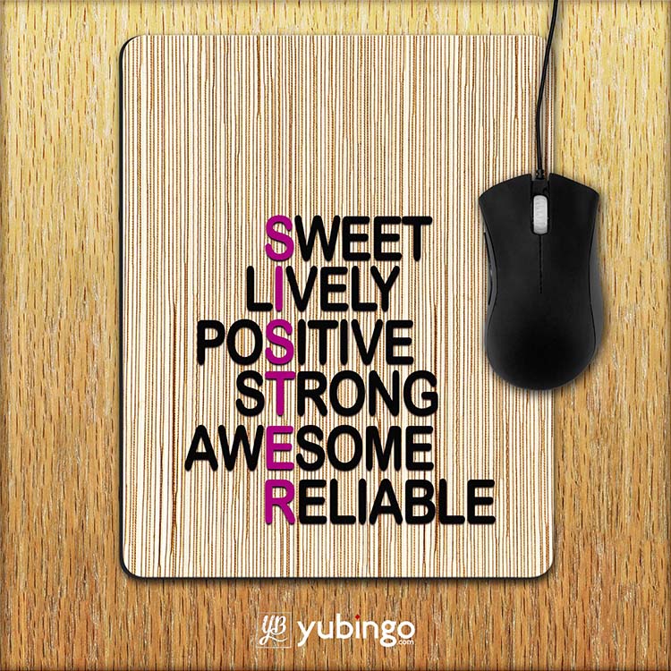 My Sister is Awesome Mouse Pad-Image2