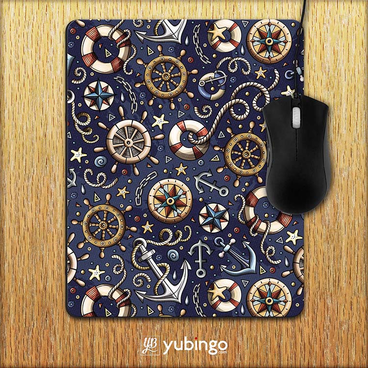 Nautical Blue Mouse Pad-Image2
