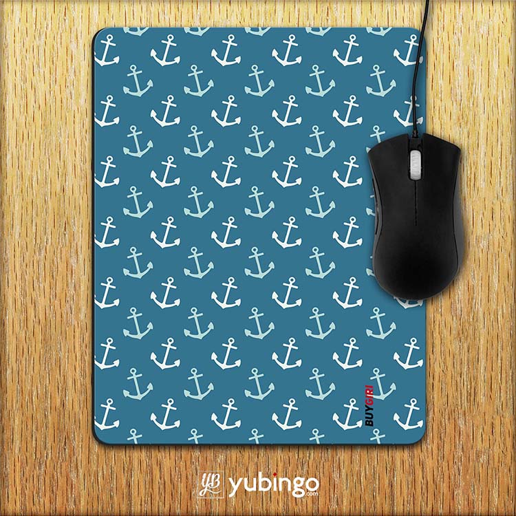 Nautical Pattern Mouse Pad