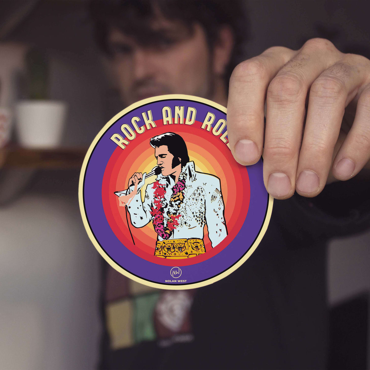 Nolan West Elvis Presley | King with Garland Coasters