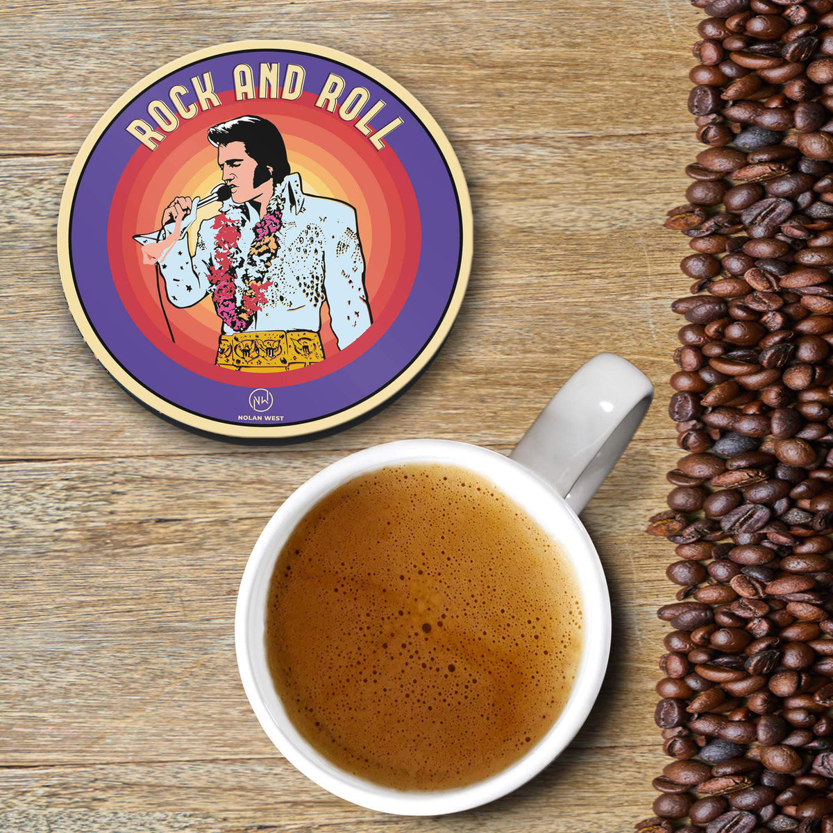 Nolan West Elvis Presley | King with Garland Coasters-Image5