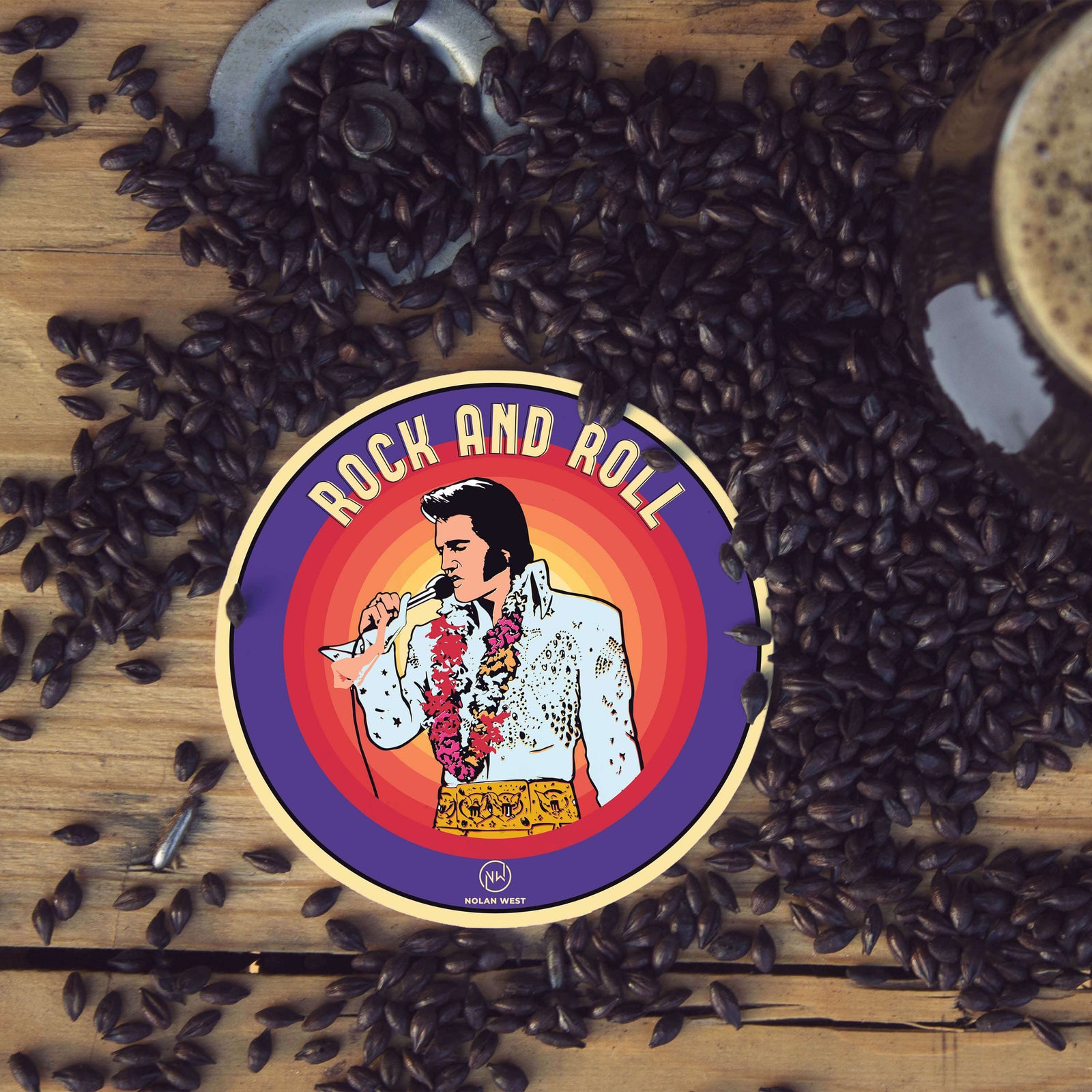 Nolan West Elvis Presley | King with Garland Coasters-Image7