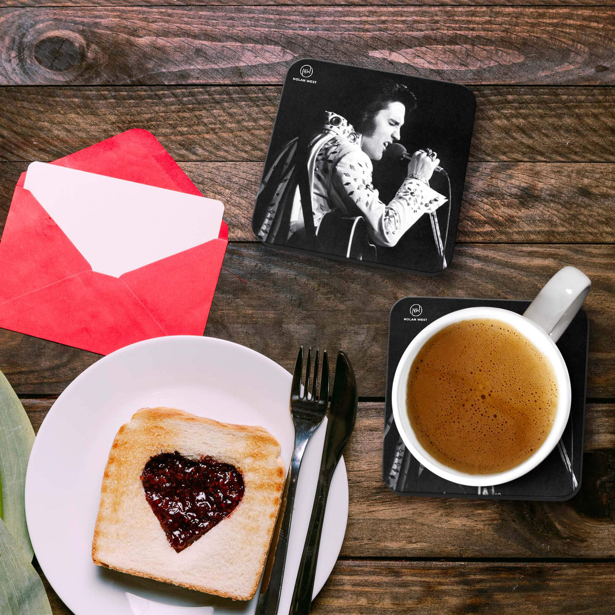 Nolan West Elvis Presley | King with Mic Coasters-Image4