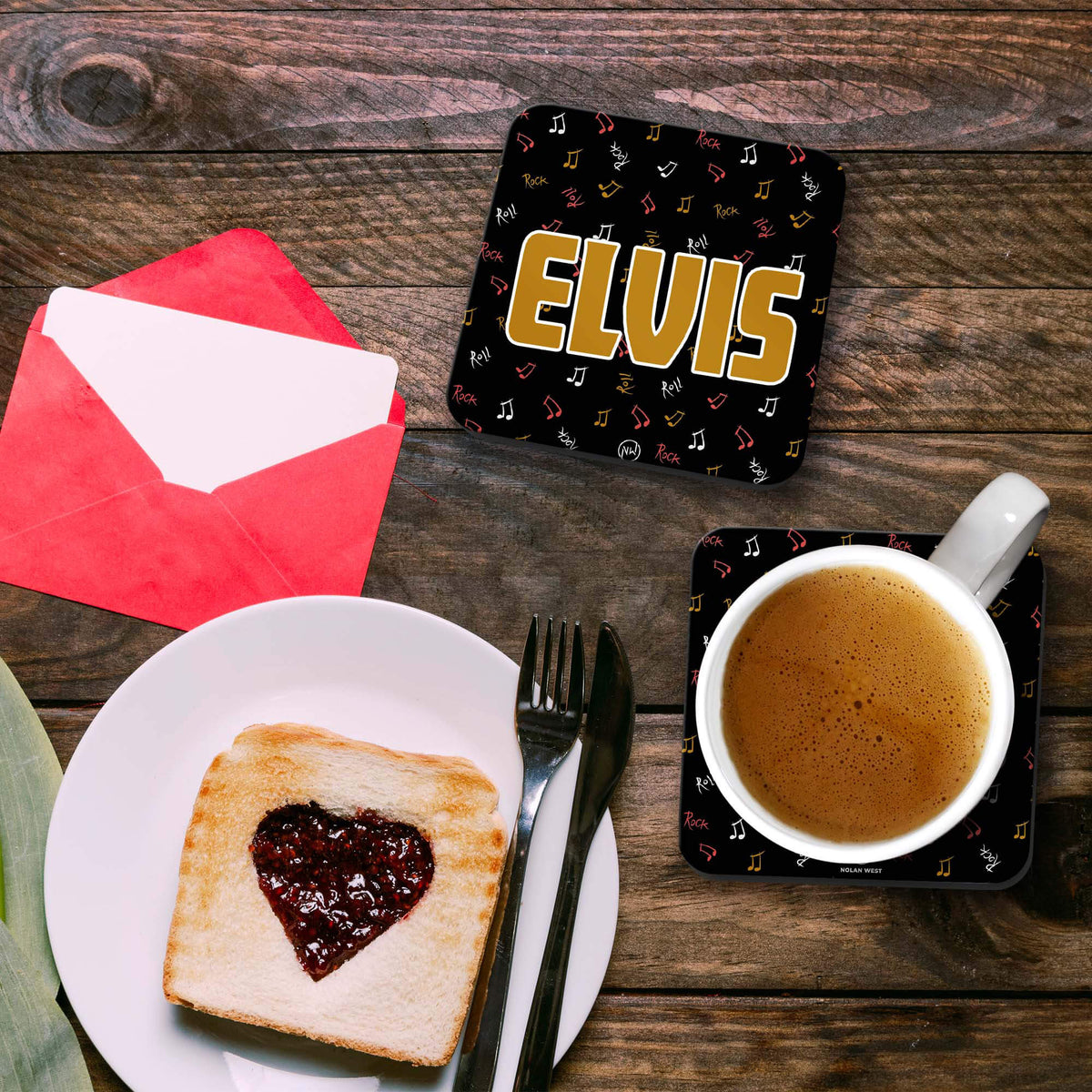 Nolan West Elvis Presley | Musical Notes Coasters-Image4