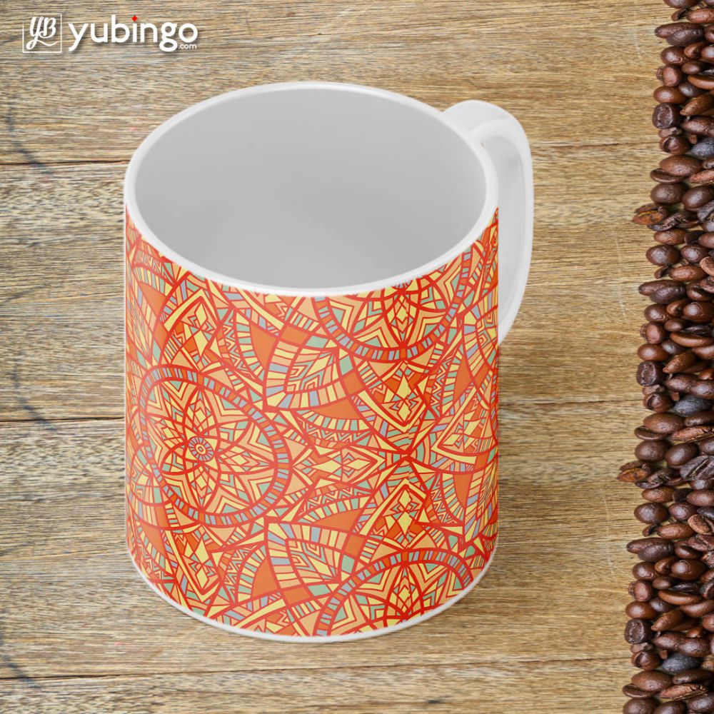 Orange Mandala Coffee Mug-Image4