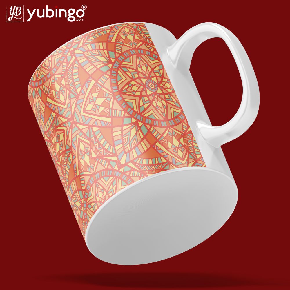 Orange Mandala Coffee Mug-Image5