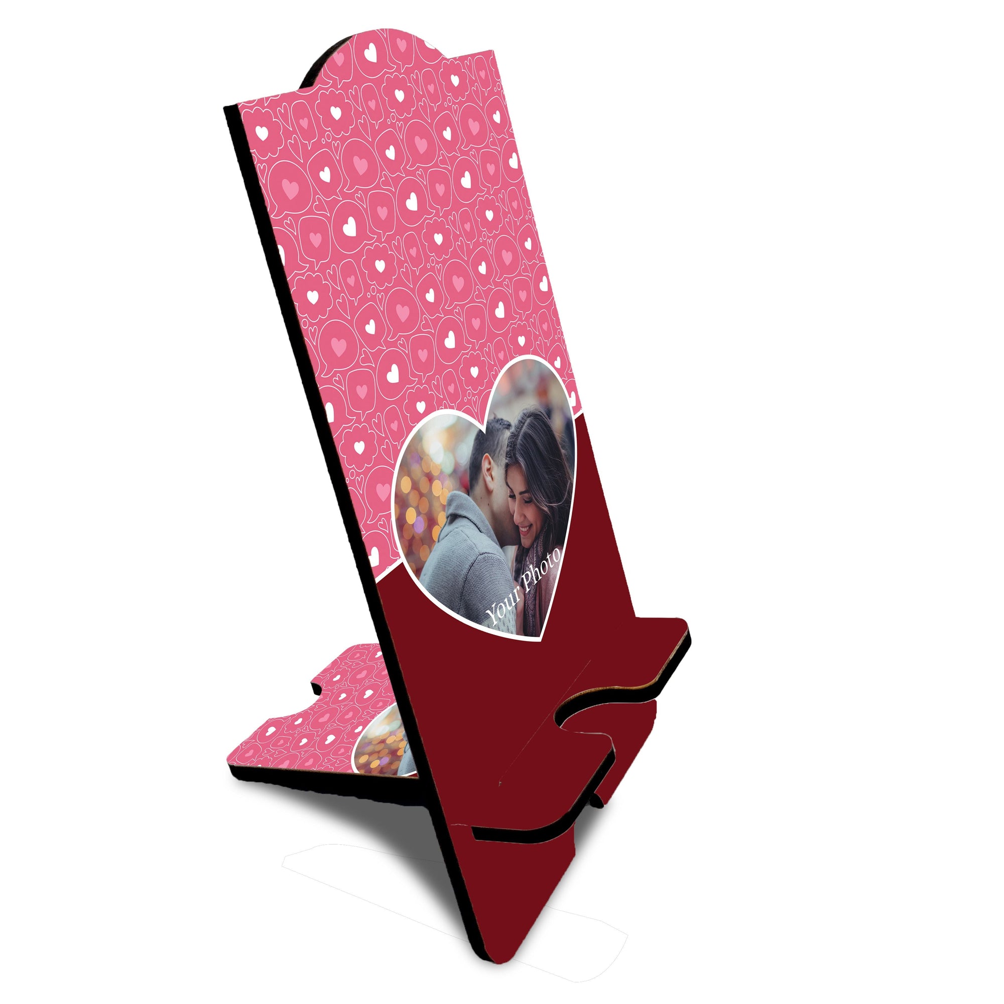 Pink Hearts Photo Mobile Stand