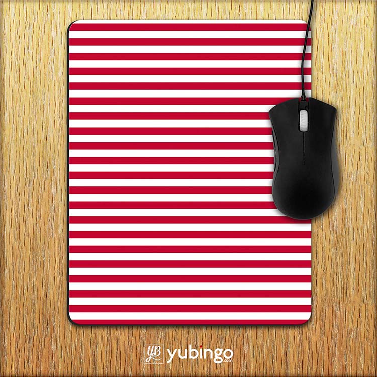 Red Stripes Mouse Pad