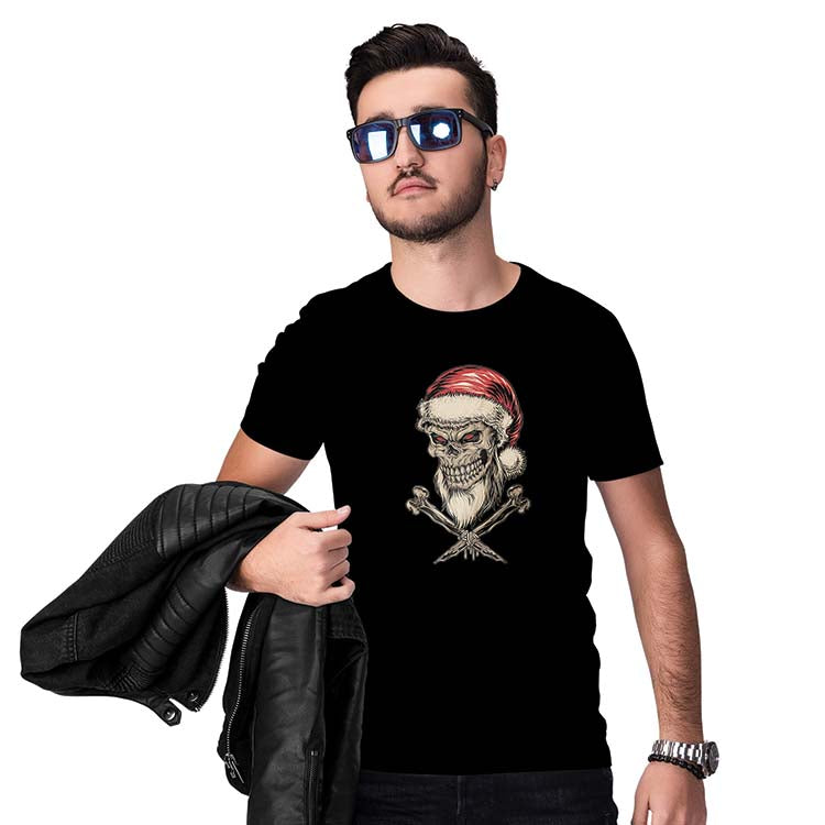Skull Smiling Men T-Shirt-Black