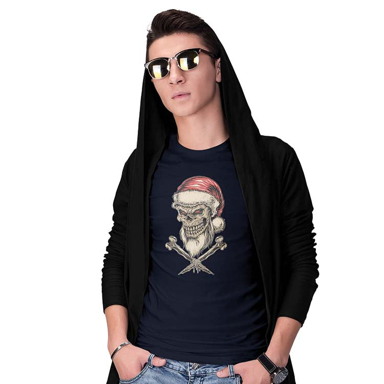 Skull Smiling Men T-Shirt-Maroon