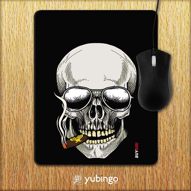 Smoking Skull Mouse Pad