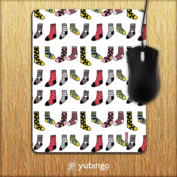 Socks Pattern Mouse Pad