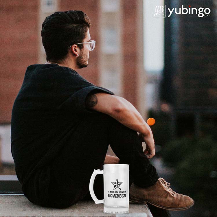 Star Born Customised Month Beer Mug-Image3