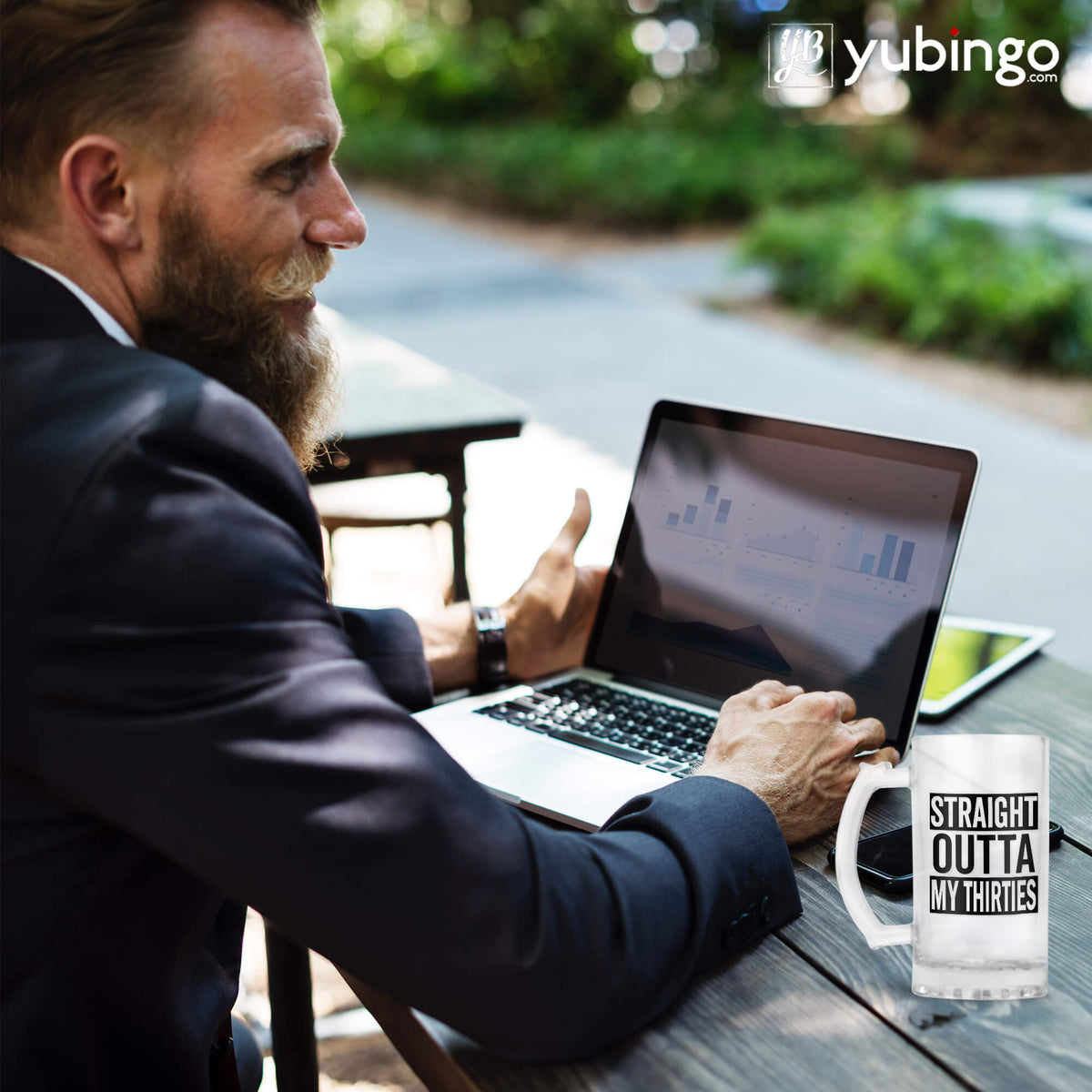 Straight Outta Thirties Beer Mug-Image2