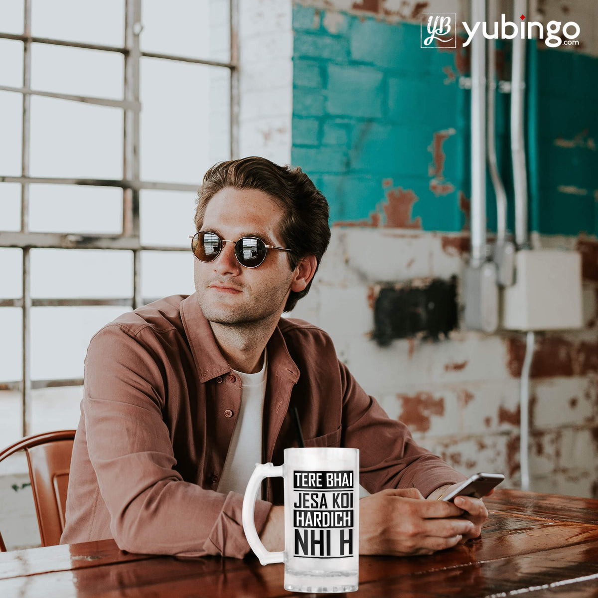 Tere Bhai Jaisa Koi Beer Mug-Image2