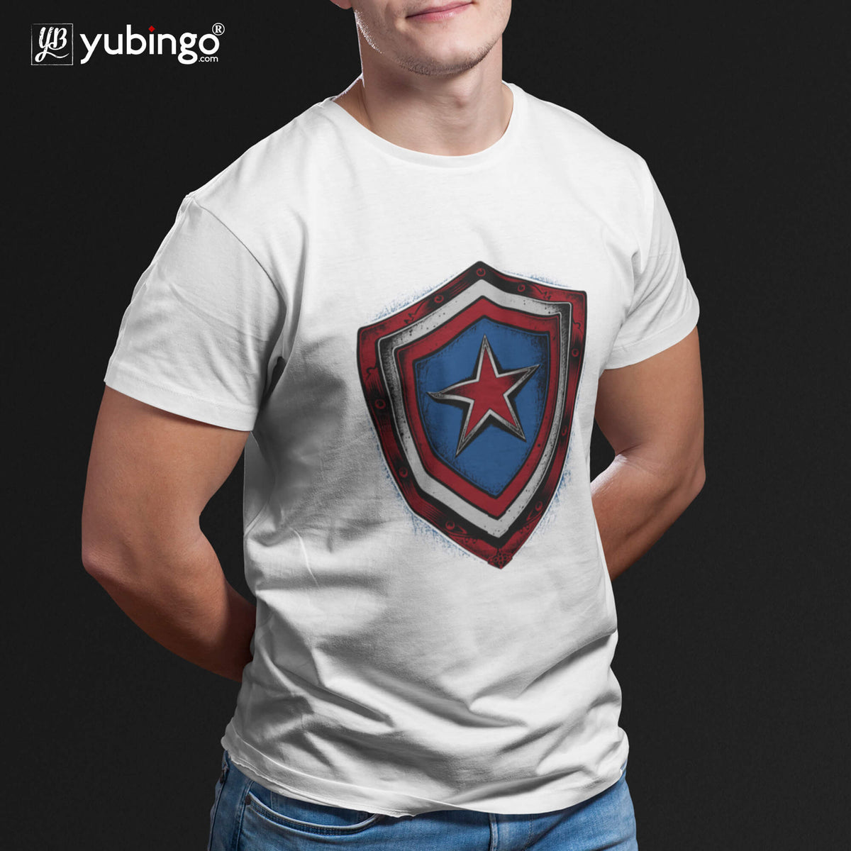 The Shield Men T-Shirt-White